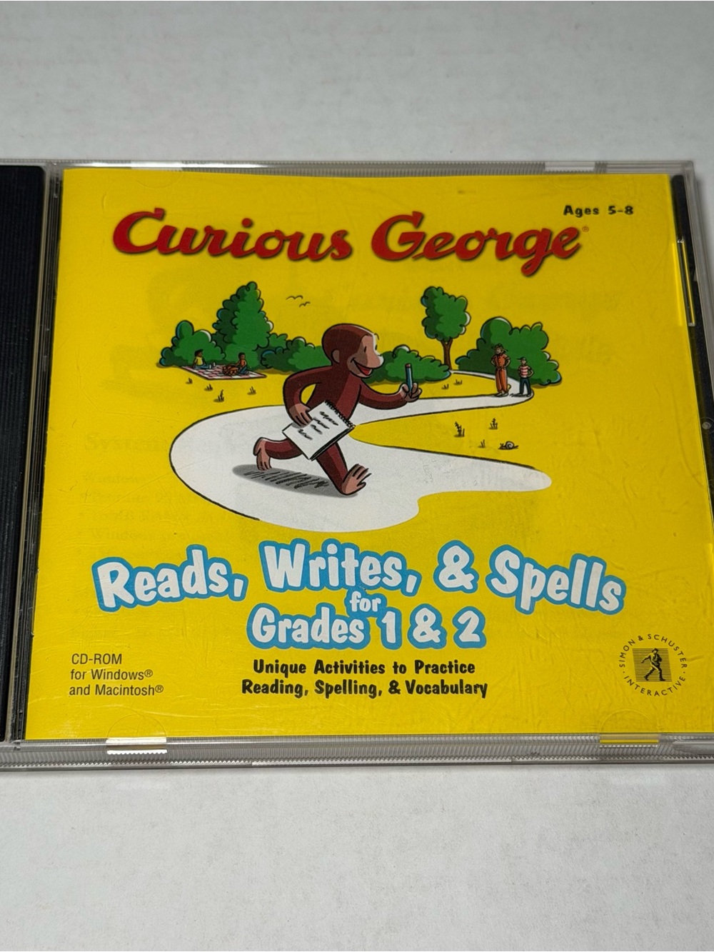 CURIOUS GEORGE READS, WRITES, & SPELLS GRADES 1 &2 FOR MAC/WINDOWS CD-ROM